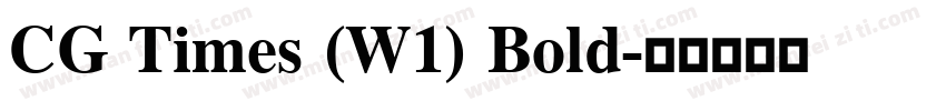 CG Times (W1) Bold字体转换